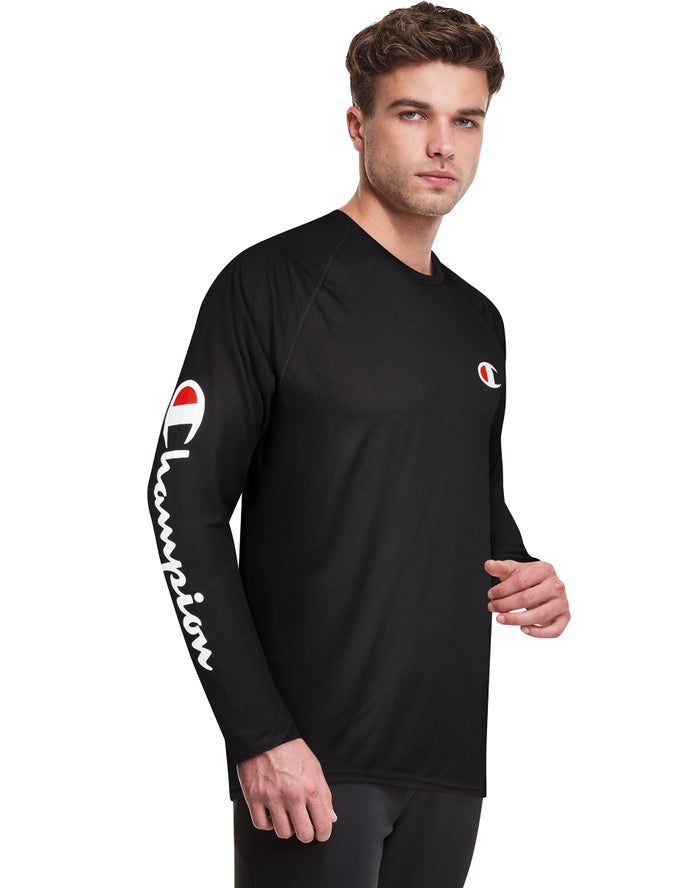 Champion T-Shirt Heren - Zwart - Baselayer Crew ( 869154-ZLJ )